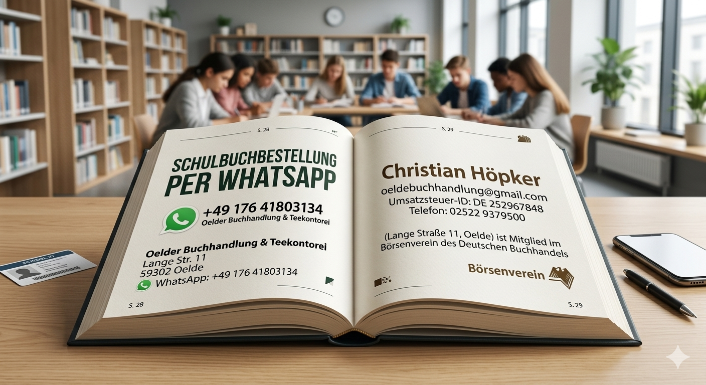 Schulbücher per WhatsApp bestellen - Cloppenburg Quakenbrück Oldenburger Münsterland